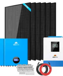 Solar kit for shed 5kW SGM-5K10M 370W monocrystalline 10.24kWh LiFePO4 WiFi off-grid