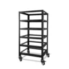 Battery rack 5-layer 3U server rack batteries steel swivel casters vertical stacking