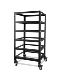 Battery rack 5-layer 3U server rack batteries steel swivel casters vertical stacking
