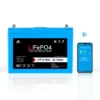 12V solar battery 100Ah LiFePO4 SunGoldPower Bluetooth BMS self-heating IP65