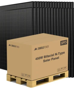 Best solar power panels 450W Bifacial N-Type SGN-450-BDG5 32 panel pallet Sungold