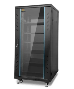Battery rack cabinet 6-slot busbar 4 fans locking doors steel SG48100P SGH48100T
