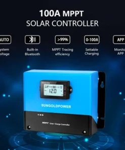 MPPT solar charge controller 100A SGC4825100A Bluetooth 48V LCD auto-detect