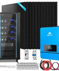 Complete solar system 10kW SGR-10K20E 450W bifacial N-Type monocrystalline 20.48kWh LiFePO4