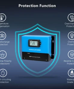 MPPT solar charge controller 100A SGC4825100A Bluetooth 48V LCD auto-detect
