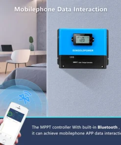 MPPT solar charge controller 100A SGC4825100A Bluetooth 48V LCD auto-detect