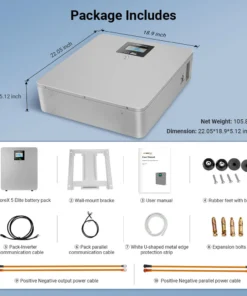 48 volt lithium battery CoreX 5 Elite wall mount 100Ah WiFi Bluetooth EVE cells