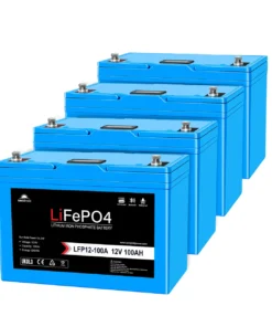 LiFePO4 solar battery bank 4x12V 100Ah SunGoldPower Bluetooth self-heating IP65
