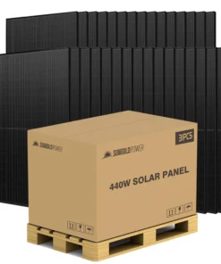 Monocrystalline solar panels for sale 440W N-Type black SGN-440-SW5 pallet Sungold