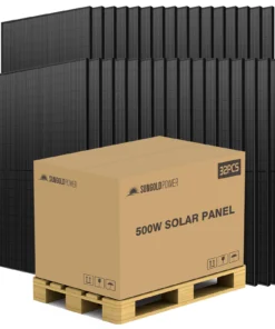 Bulk solar panels 500W Mono Black PERC SG500WM full pallet 32 units Sungold