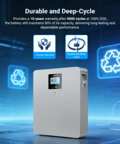 48 volt lithium battery CoreX 5 Elite wall mount 100Ah WiFi Bluetooth EVE cells