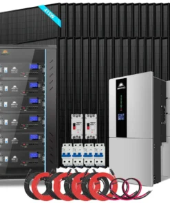 Solar electric house 15.2kW SGH-7.6DN6E dual hybrid inverter 415W 32 panels 30.72kWh LiFePO4