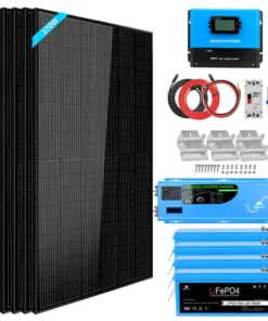 Off grid solar kits 6kW SGK-PRO64 SGK-PRO62 370W panels 10.24kWh LiFePO4 split phase