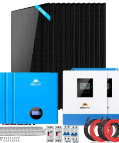 Off grid solar power systems 10kW SGM-10M2T 415W monocrystalline 20.48kWh LiFePO4 dual inverter