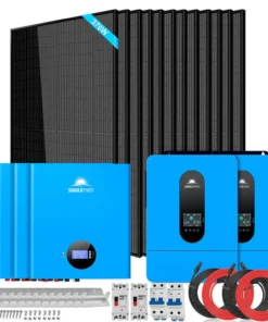 solar electric house 13KW 20.48KWH SGM-1320M 12 x 370W monocrystalline dual inverter split phase