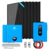 Complete solar power systems 6.5kW SGM-6510M 370W monocrystalline 10.24kWh LiFePO4 off-grid