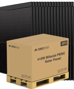 Cheap PV panels 415W Bifacial PERC SGP-415-BBS 31 panel pallet Sungold wholesale