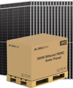 Solar panel wholesale 560W Bifacial PERC SGP-560-SBD 31 panels Sungold ETL certified