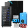 Residential solar kits 12kW SGR-12K20E 415W monocrystalline 25.6kWh LiFePO4 enclosed cabinet split phase