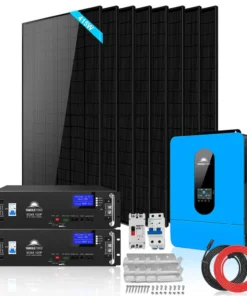 Solar shed kit 6.5kW SGR-6510E 415W monocrystalline 10.24kWh LiFePO4 8 panels off-grid