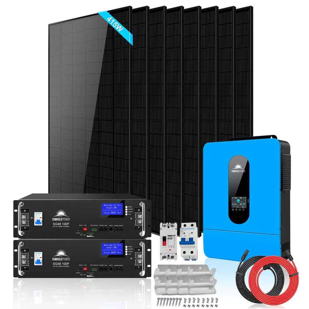 SGR-6510E (2) rv camper solar panels 6500W 10.24KWH SGR-6510E 8 x 415W monocrystalline split phase