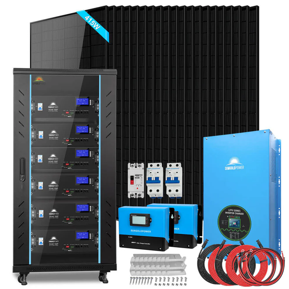 sgr-15k20e solar panels for off grid living 15KW 30.72KWH SGR-15K20E 20 x 415W monocrystalline MPPT