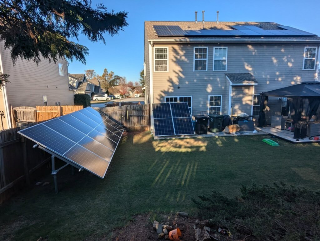 installation of 590W bifacial solar panels