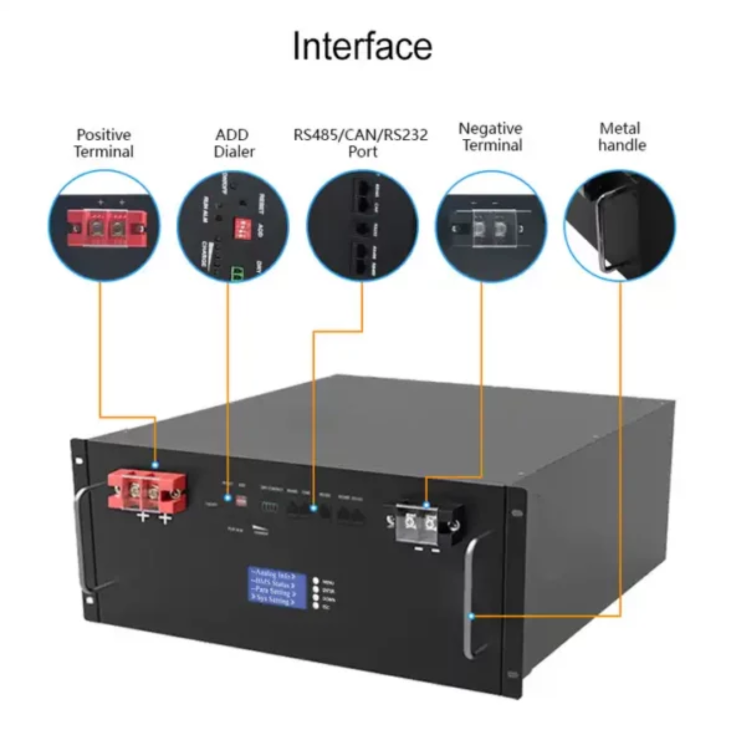 LCD-screen-bluetooth-monitoring-batteries-for-Home-storage-battery-system lifepo4 200ah battery